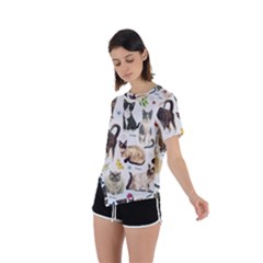 Asymmetrical Short Sleeve Sports T-Shirt 