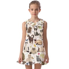 Kids  Pilgrim Collar Ruffle Hem Dress 