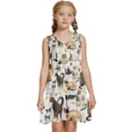 Cats, All, Collage, Cat Kids  Sleeveless Tiered Mini Dress