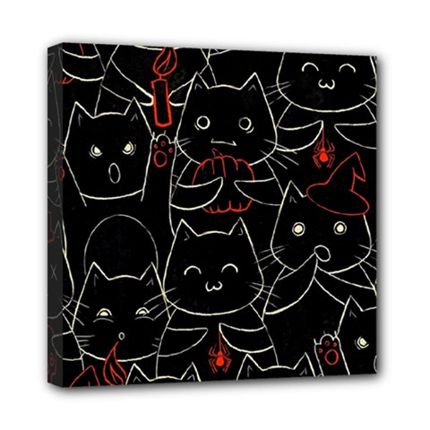 Catty Mini Canvas 8  x 8  (Stretched) from ArtsNow.com