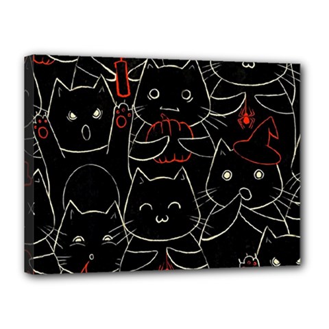 Catty Canvas 16  x 12  (Stretched) from ArtsNow.com