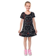 Catty Kids  Short Sleeve Velvet Dress from ArtsNow.com