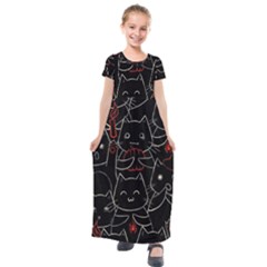 Kids  Short Sleeve Maxi Dress 