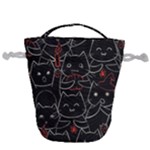 Catty Drawstring Bucket Bag