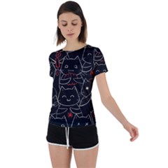 Back Circle Cutout Sports T-Shirt 