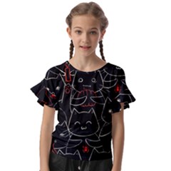 Kids  Cut Out Flutter Sleeves 