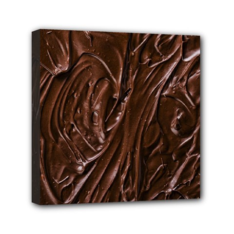 Chocolate Texture, Dark Chocolate Background Mini Canvas 6  x 6  (Stretched) from ArtsNow.com