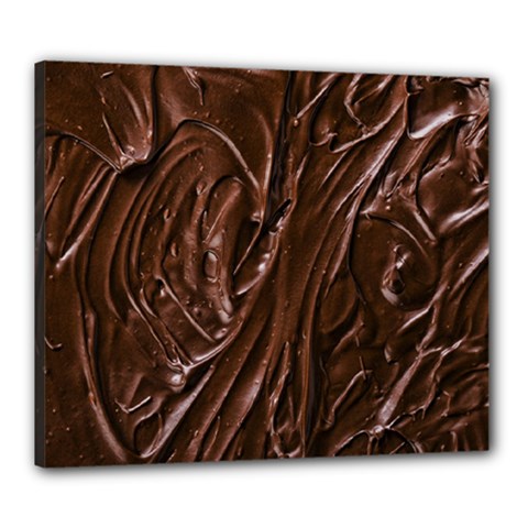 Chocolate Texture, Dark Chocolate Background Canvas 24  x 20  (Stretched) from ArtsNow.com