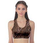 Chocolate Texture, Dark Chocolate Background Fitness Sports Bra