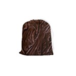 Chocolate Texture, Dark Chocolate Background Drawstring Pouch (Small)