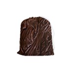 Chocolate Texture, Dark Chocolate Background Drawstring Pouch (Medium)