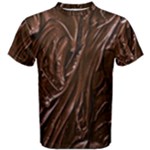 Chocolate Texture, Dark Chocolate Background Men s Cotton T-Shirt