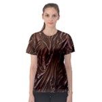 Chocolate Texture, Dark Chocolate Background Women s Sport Mesh T-Shirt