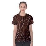 Chocolate Texture, Dark Chocolate Background Women s Cotton T-Shirt