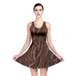 Chocolate Texture, Dark Chocolate Background Reversible Skater Dress