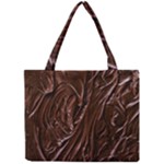 Chocolate Texture, Dark Chocolate Background Mini Tote Bag