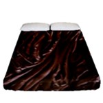 Chocolate Texture, Dark Chocolate Background Fitted Sheet (Queen Size)