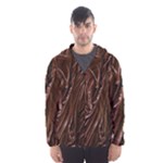 Chocolate Texture, Dark Chocolate Background Men s Hooded Windbreaker