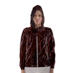 Chocolate Texture, Dark Chocolate Background Women s Hooded Windbreaker