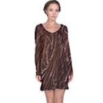 Chocolate Texture, Dark Chocolate Background Long Sleeve Nightdress