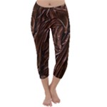 Chocolate Texture, Dark Chocolate Background Capri Winter Leggings 