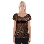 Chocolate Texture, Dark Chocolate Background Cap Sleeve Top