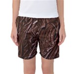 Chocolate Texture, Dark Chocolate Background Women s Basketball Shorts