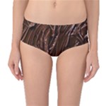 Chocolate Texture, Dark Chocolate Background Mid-Waist Bikini Bottoms