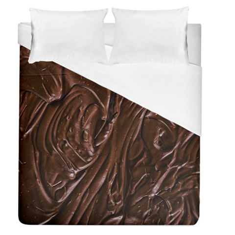 Chocolate Texture, Dark Chocolate Background Duvet Cover (Queen Size) from ArtsNow.com