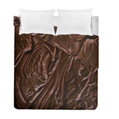 Chocolate Texture, Dark Chocolate Background Duvet Cover Double Side (Full/ Double Size) from ArtsNow.com