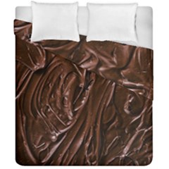 Chocolate Texture, Dark Chocolate Background Duvet Cover Double Side (California King Size) from ArtsNow.com