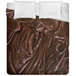 Chocolate Texture, Dark Chocolate Background Duvet Cover Double Side (California King Size)