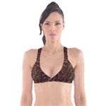 Chocolate Texture, Dark Chocolate Background Plunge Bikini Top