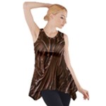 Chocolate Texture, Dark Chocolate Background Side Drop Tank Tunic