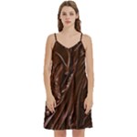 Chocolate Texture, Dark Chocolate Background Mini Camis Dress With Pockets