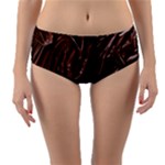 Chocolate Texture, Dark Chocolate Background Reversible Mid-Waist Bikini Bottoms