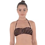 Chocolate Texture, Dark Chocolate Background Tie Back Bikini Top