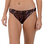 Chocolate Texture, Dark Chocolate Background Band Bikini Bottoms