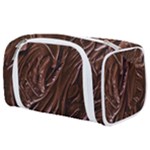 Chocolate Texture, Dark Chocolate Background Toiletries Pouch