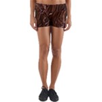 Chocolate Texture, Dark Chocolate Background Yoga Shorts