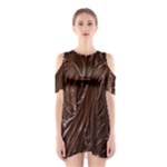 Chocolate Texture, Dark Chocolate Background Shoulder Cutout One Piece Dress