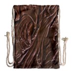 Chocolate Texture, Dark Chocolate Background Drawstring Bag (Large)