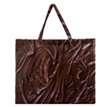 Chocolate Texture, Dark Chocolate Background Zipper Large Tote Bag