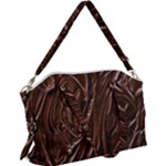 Chocolate Texture, Dark Chocolate Background Canvas Crossbody Bag