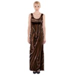 Chocolate Texture, Dark Chocolate Background Thigh Split Maxi Dress