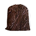 Chocolate Texture, Dark Chocolate Background Drawstring Pouch (2XL)