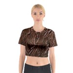 Chocolate Texture, Dark Chocolate Background Cotton Crop Top