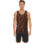 Chocolate Texture, Dark Chocolate Background Men s Wide Collar Tank Top