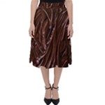 Chocolate Texture, Dark Chocolate Background Classic Midi Skirt