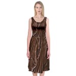 Chocolate Texture, Dark Chocolate Background Midi Sleeveless Dress